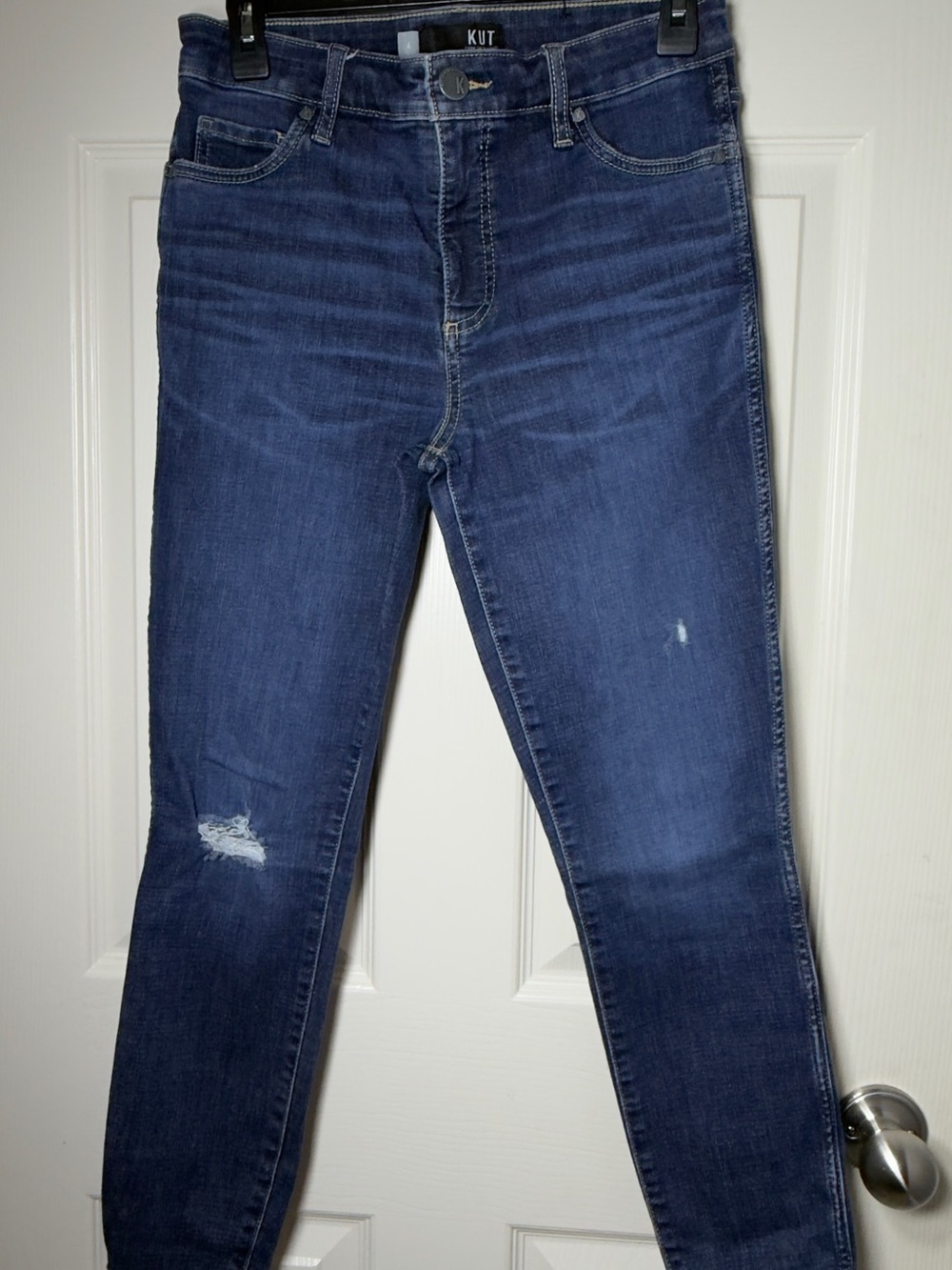 Kut from the Kloth Women's Indigo Skinny Jeans with Light Distress
